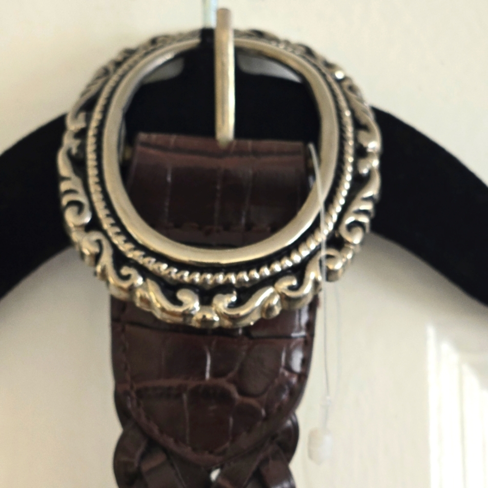 Braided belt..Large buckle. Unworn